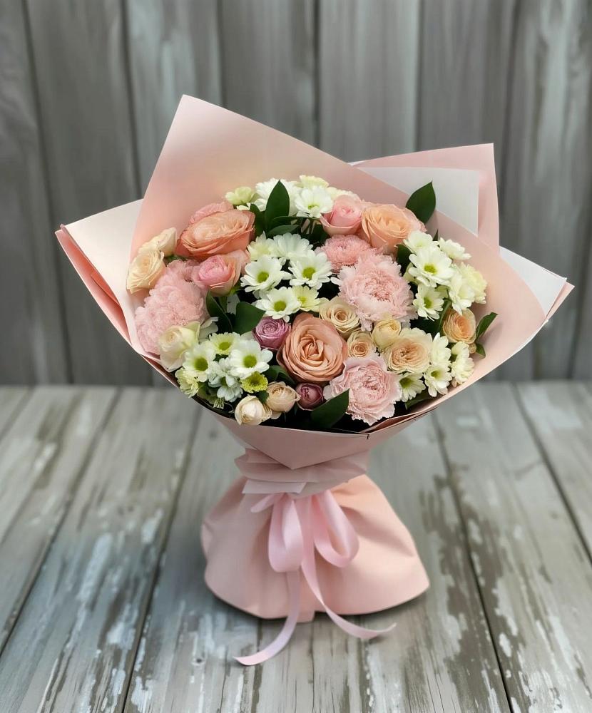 Букет цветов из: Гвоздики, Розы и Хризантемы в Сычевке