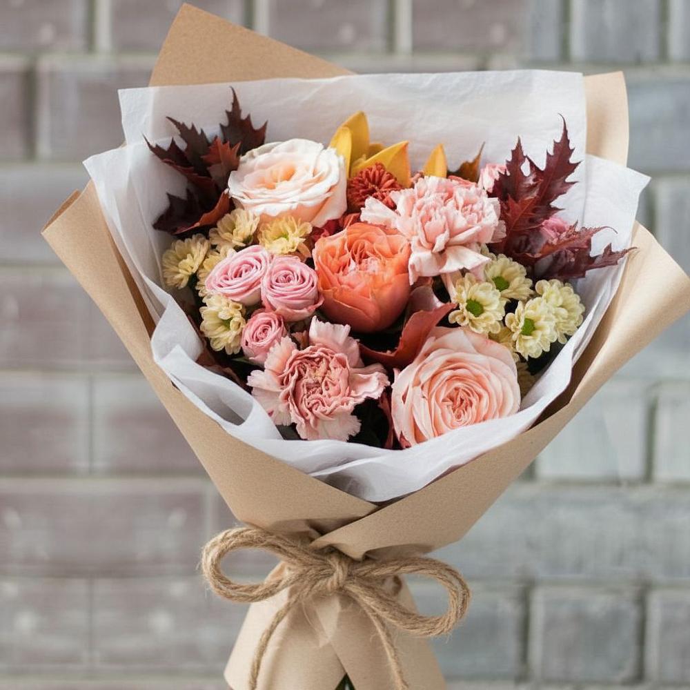 Букет цветов из: Гвоздики, Хризантемы и Розы в Сычевке