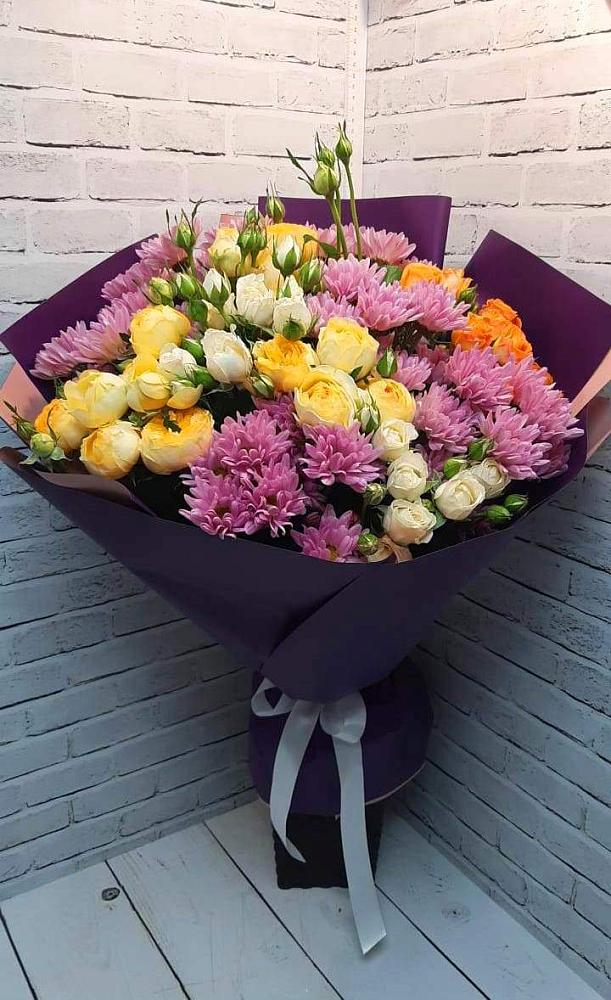 Букет цветов из: Хризантемы и Розы в Сычевке