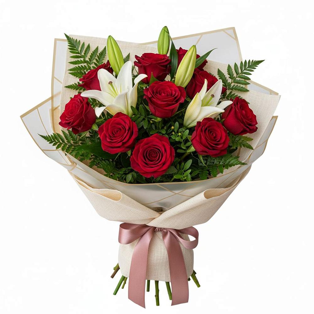 Букет цветов из: Лилии и Розы в Сычевке