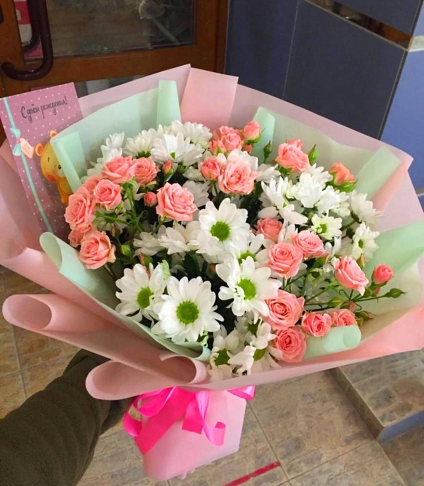 Букет цветов из: Розы и Хризантемы в Сычевке