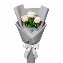 Букет 3 белые розы #REPLACE_PRED# Сычевке