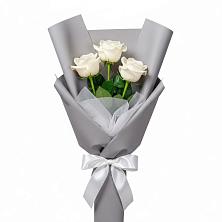 Букет 3 белые розы в Сычевке
