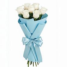 Букет 7 белых роз Проуд в Сычевке